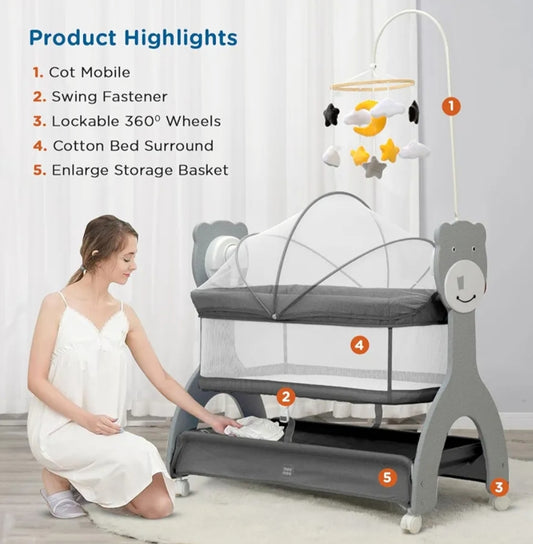 Mee Mee Electric Automatic Baby Cradle with Remote Control