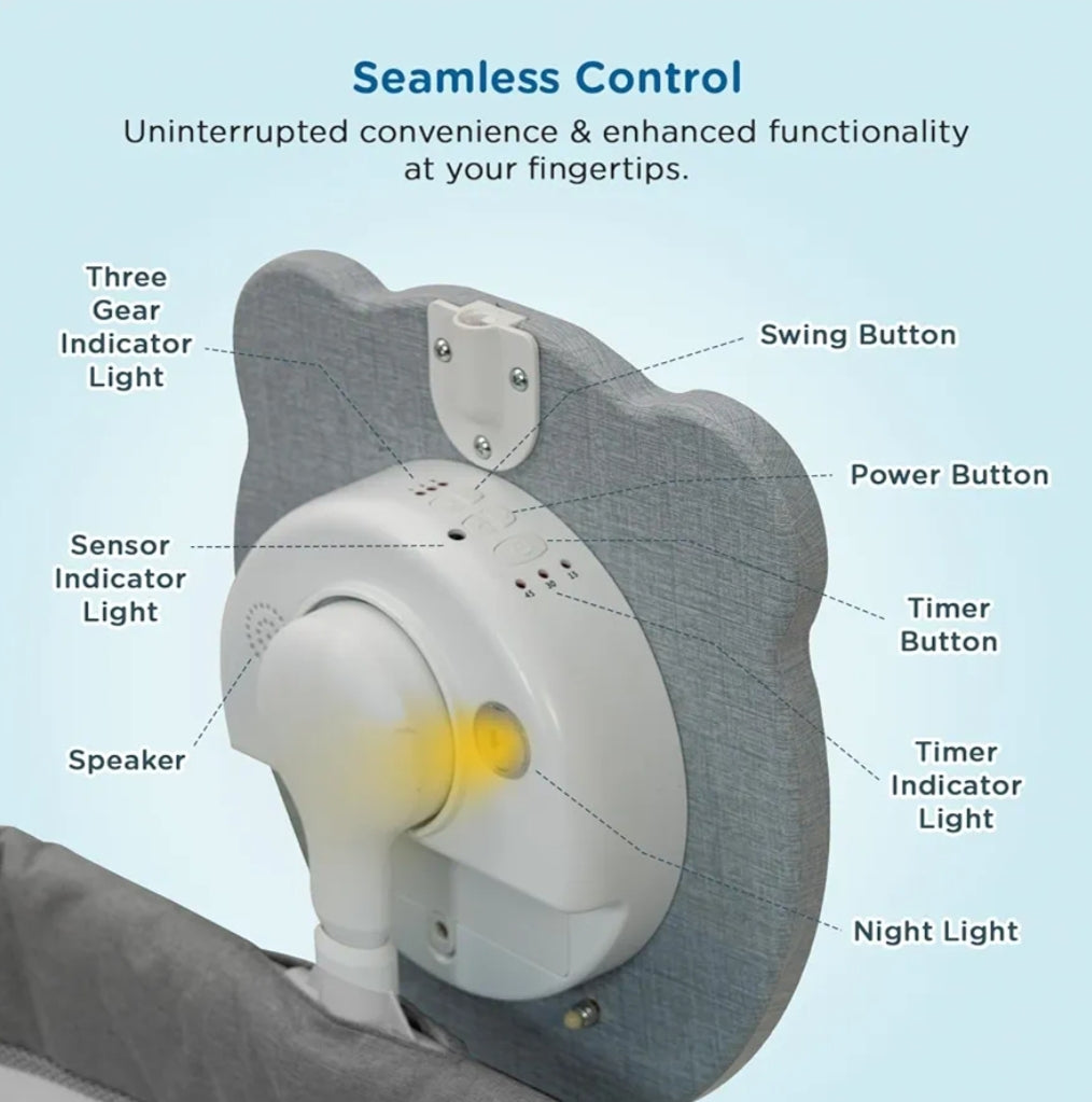 Mee Mee Electric Automatic Baby Cradle with Remote Control