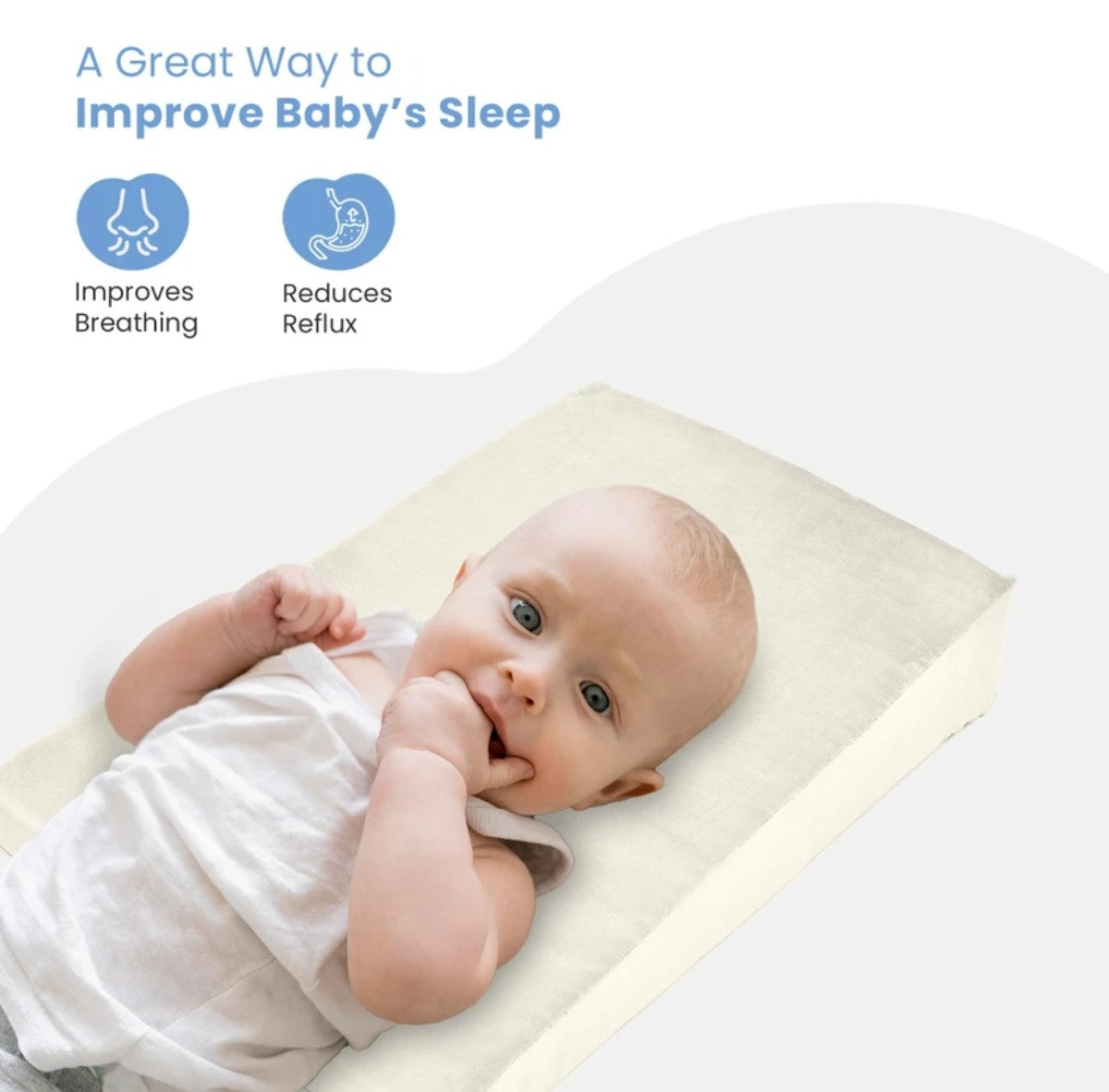 Cherilo Half Side Elevated Wedge Pillow for Babies