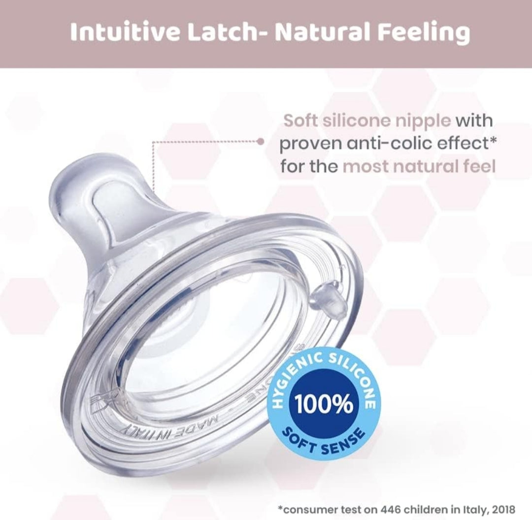 Chicco Glass Feeding Bottle - 120 ML