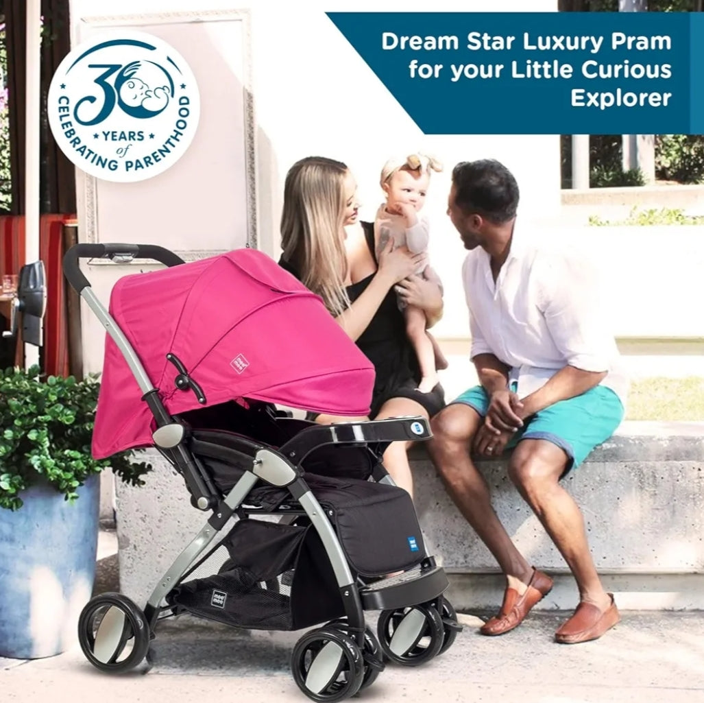 Mee Mee Dream Star Luxury Pram with Shock Absorber Wheels