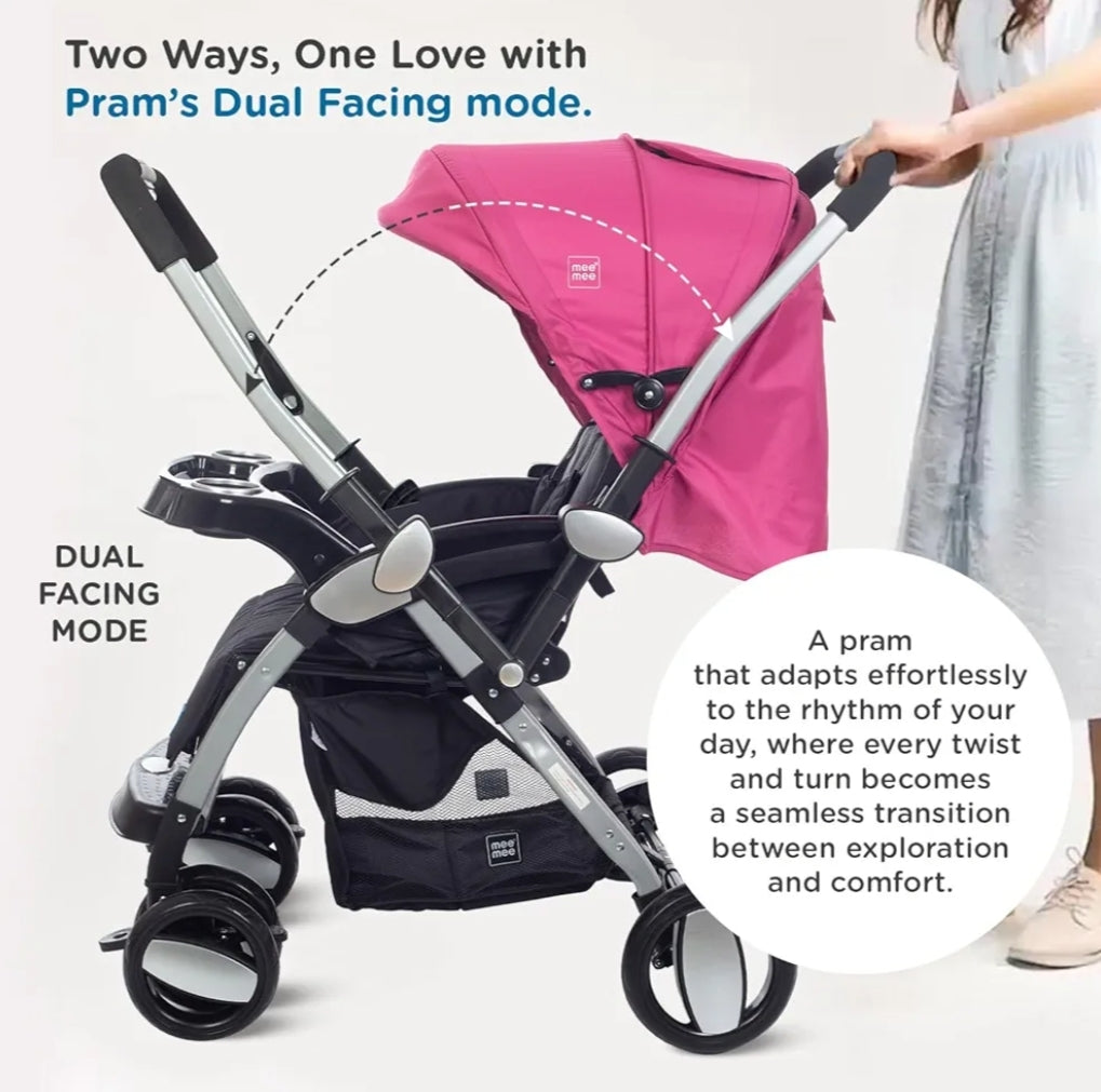 Mee Mee Dream Star Luxury Pram with Shock Absorber Wheels