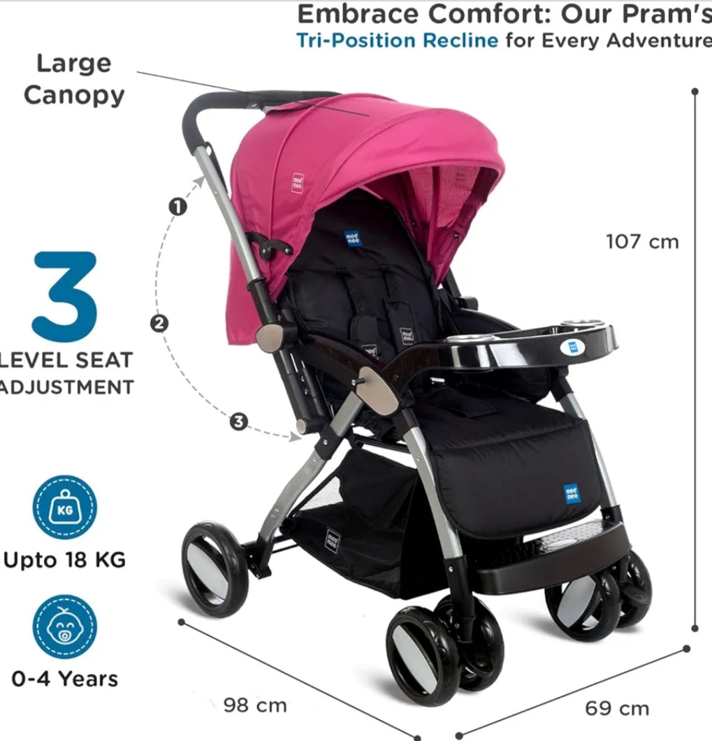 Mee Mee Dream Star Luxury Pram with Shock Absorber Wheels