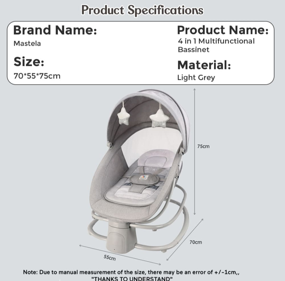 Mastela 4-in-1 Deluxe Electric Baby Swing